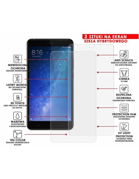 PANCERNE SZKŁO HYBRYDOWE XIAOMI MI MAX 2