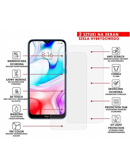 PANCERNE SZKŁO HYBRYDOWE XIAOMI REDMI 8
