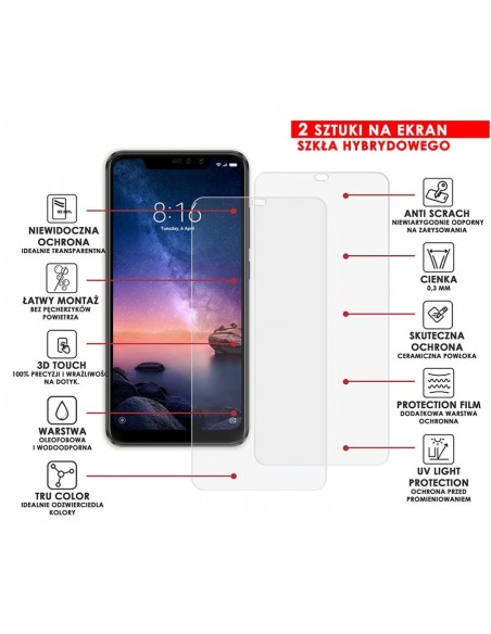 PANCERNE SZKŁO HYBRYDOWE XIAOMI REDMI NOTE 6 PRO