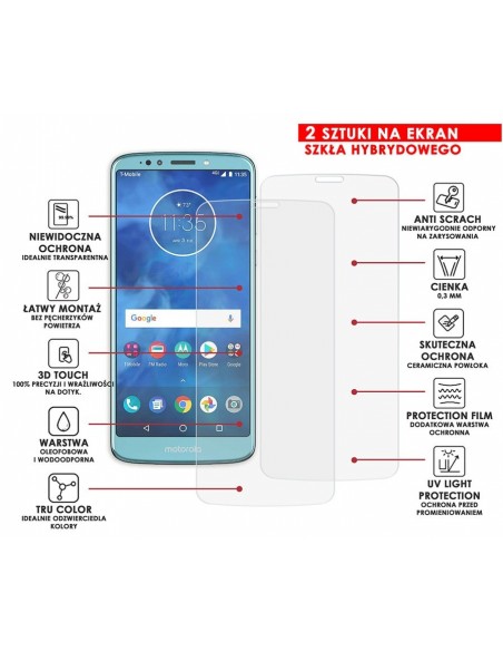 PANCERNE SZKŁO HYBRYDOWE MOTOROLA MOTO E5 PLUS