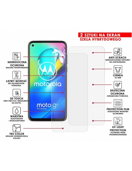 PANCERNE SZKŁO HYBRYDOWE MOTOROLA MOTO G8 POWER