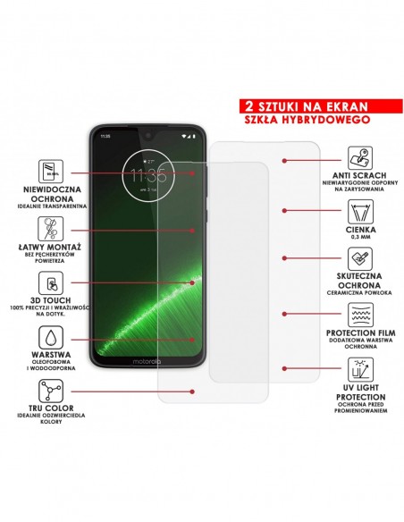 PANCERNE SZKŁO HYBRYDOWE MOTOROLA MOTO G7 PLUS