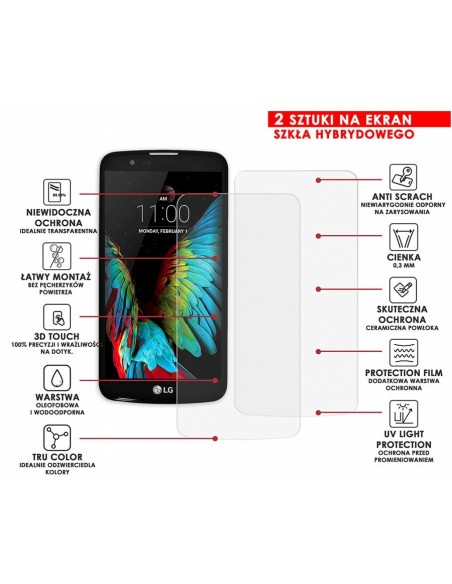 PANCERNE SZKŁO HYBRYDOWE LG K10 LTE 2016