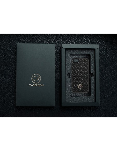 APPLE iPhone SE (2020) - skóra pikowana czarna