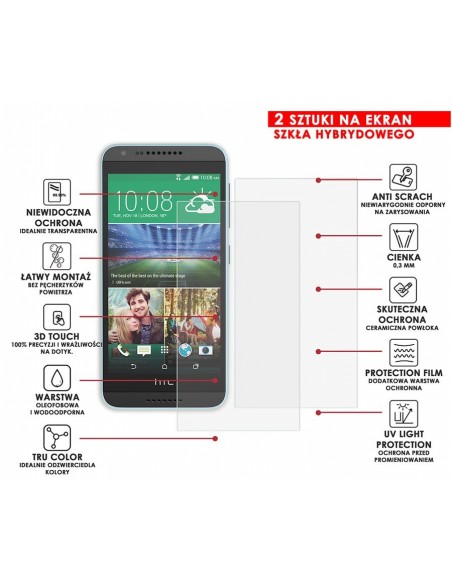 PANCERNE SZKŁO HYBRYDOWE HTC DESIRE 620