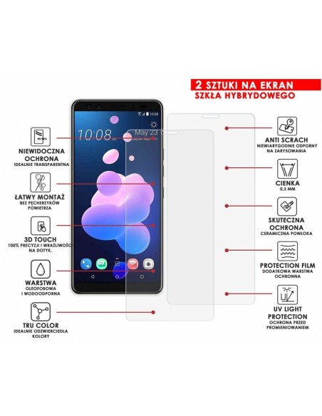 PANCERNE SZKŁO HYBRYDOWE HTC U12+