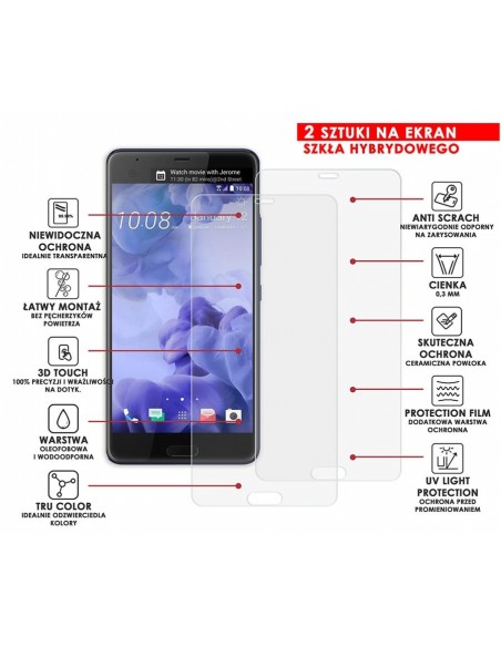 PANCERNE SZKŁO HYBRYDOWE HTC U ULTRA
