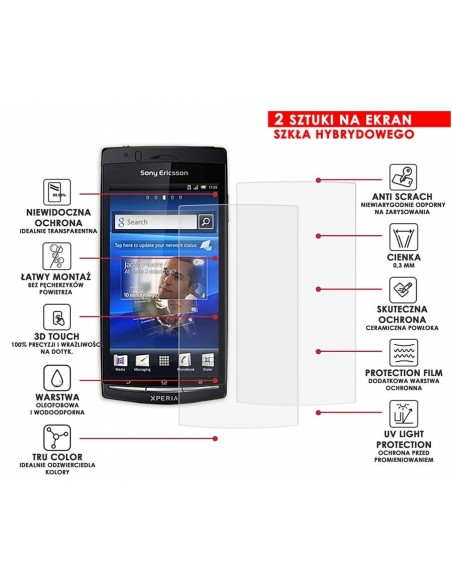 PANCERNE SZKŁO HYBRYDOWE SONY XPERIA ARC S