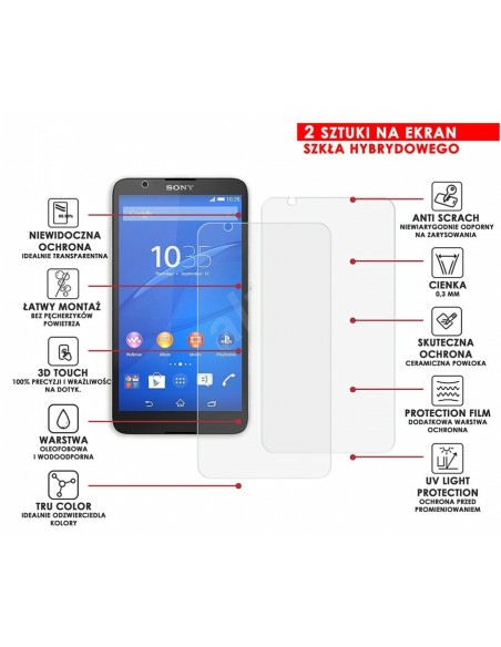 PANCERNE SZKŁO HYBRYDOWE SONY XPERIA E4