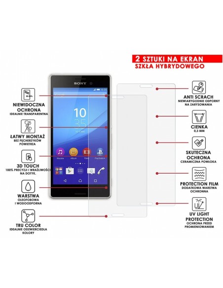 PANCERNE SZKŁO HYBRYDOWE SONY XPERIA M4 AQUA