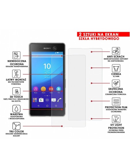 PANCERNE SZKŁO HYBRYDOWE SONY XPERIA M5