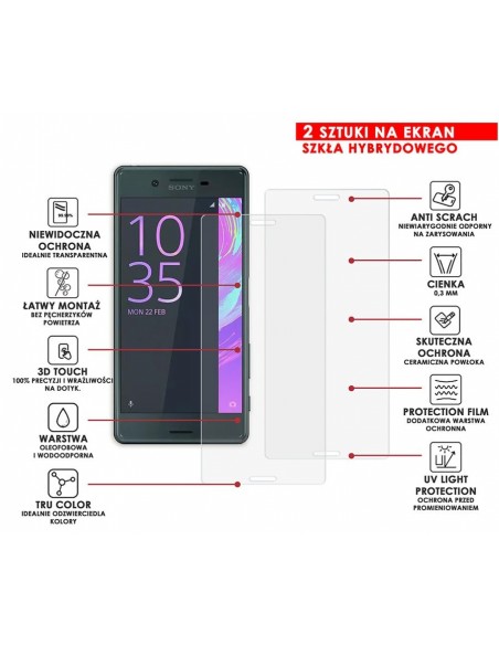 PANCERNE SZKŁO HYBRYDOWE SONY XPERIA X