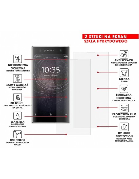 PANCERNE SZKŁO HYBRYDOWE SONY XPERIA XA2