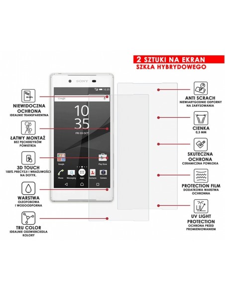 PANCERNE SZKŁO HYBRYDOWE SONY XPERIA Z5