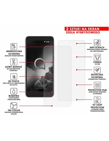 PANCERNE SZKŁO HYBRYDOWE ALCATEL 1X 2019