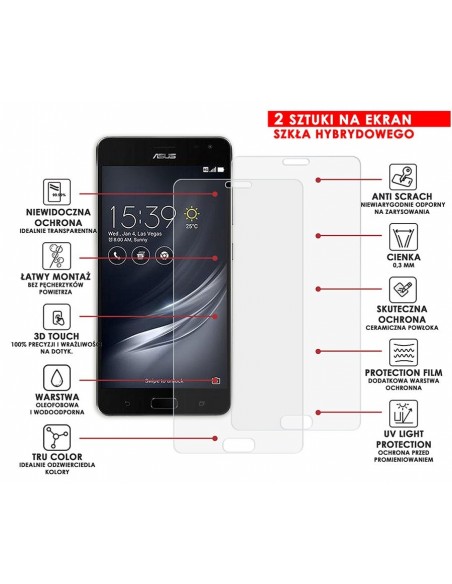 PANCERNE SZKŁO HYBRYDOWE ASUS ZENFONE AR ZS571