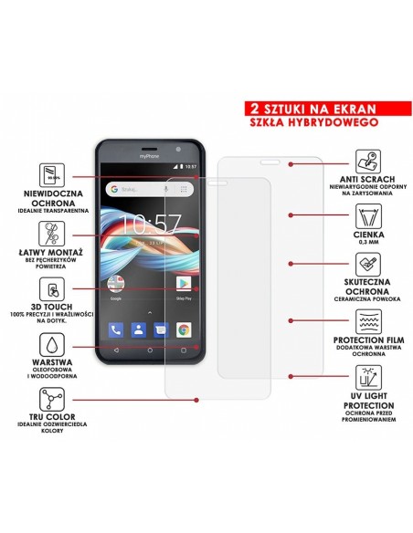 PANCERNE SZKŁO HYBRYDOWE MYPHONE FUN 6 LITE