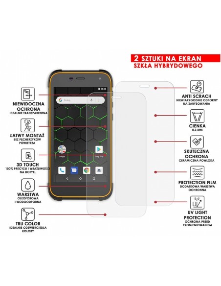 PANCERNE SZKŁO HYBRYDOWE MYPHONE HAMMER ACTIVE 2 LTE