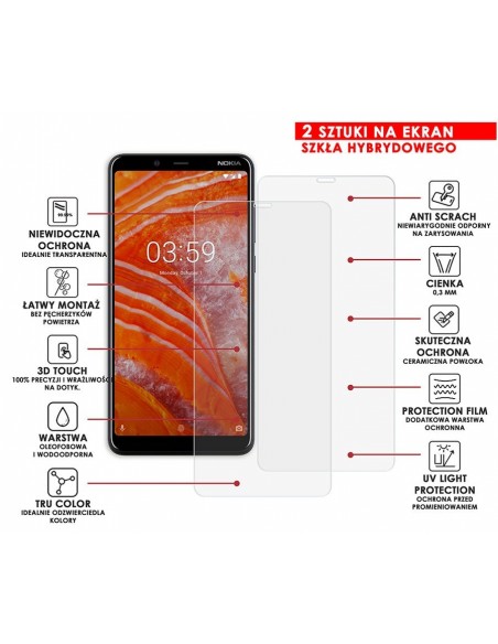 PANCERNE SZKŁO HYBRYDOWE NOKIA 3.1 PLUS