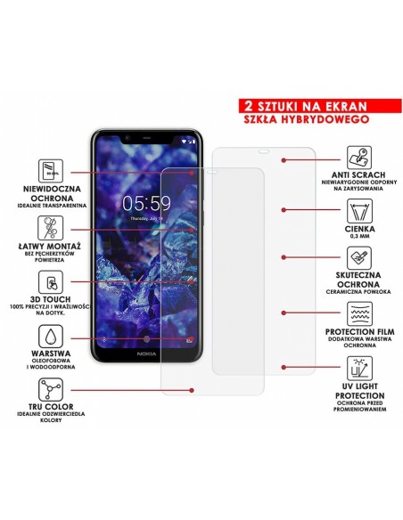 PANCERNE SZKŁO HYBRYDOWE NOKIA 5.1 PLUS