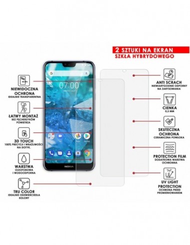 PANCERNE SZKŁO HYBRYDOWE NOKIA 7.1 PANCERNE SZKŁO HYBRYDOWE NOKIA 7.1
