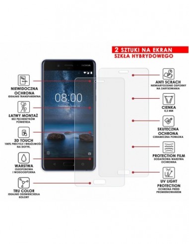 PANCERNE SZKŁO HYBRYDOWE NOKIA 8