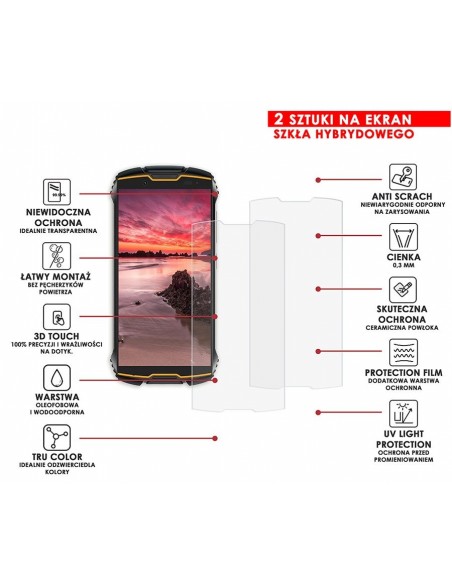 PANCERNE SZKŁO HYBRYDOWE CUBOT KING KONG MINI