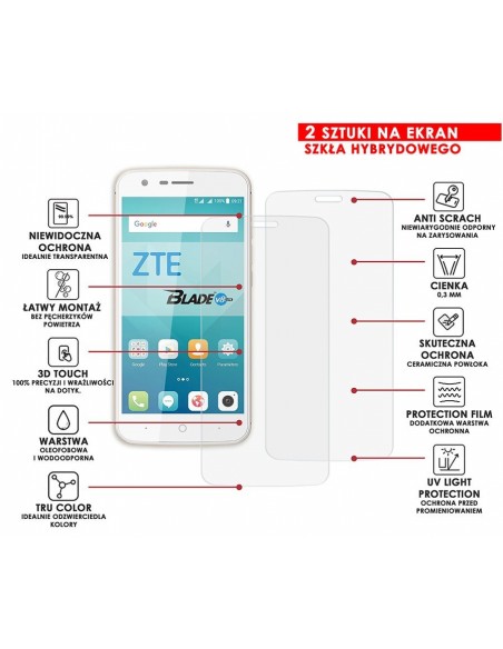 PANCERNE SZKŁO HYBRYDOWE ZTE BLADE V8 LITE