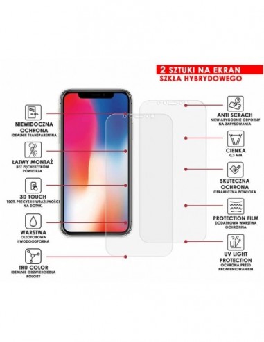 PANCERNE SZKŁO HYBRYDOWE IPHONE X I...