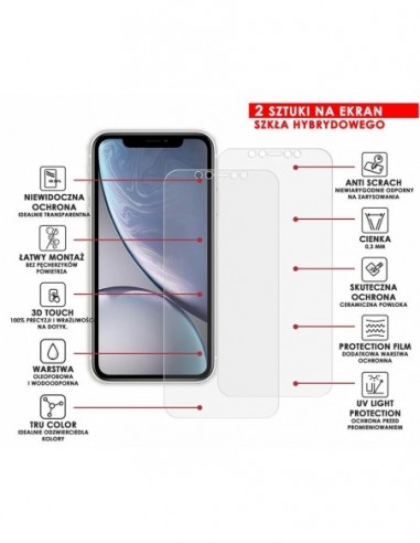 PANCERNE SZKŁO HYBRYDOWE IPHONE XR I...