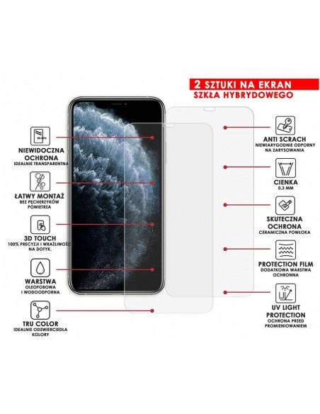 PANCERNE SZKŁO HYBRYDOWE IPHONE 11 PRO MAX I APARAT