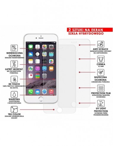PANCERNE SZKŁO HYBRYDOWE IPHONE 6...