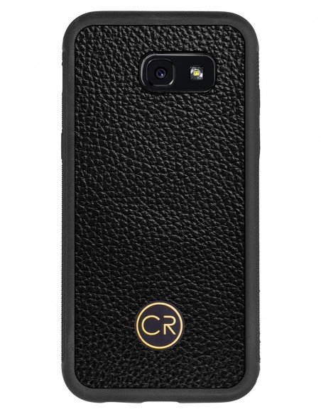 Etui premium skórzane, case na smartfon SAMSUNG GALAXY A5 2017. Skóra floater czarna ze złotą blaszką. Etui premium skórzane, case na smartfon SAMSUNG GALAXY A5 2017. Skóra floater czarna ze złotą blaszką.