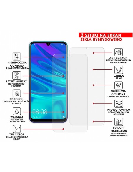 PANCERNE SZKŁO HYBRYDOWE HUAWEI P SMART 2019 I APARAT