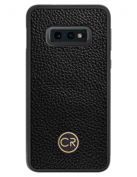 Etui premium skórzane, case na smartfon SAMSUNG GALAXY S10E. Skóra floater czarna ze złotą blaszką. Etui premium skórzane, case na smartfon SAMSUNG GALAXY S10E. Skóra floater czarna ze złotą blaszką.