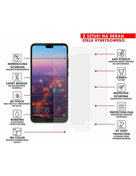 PANCERNE SZKŁO HYBRYDOWE HUAWEI P20 I APARAT