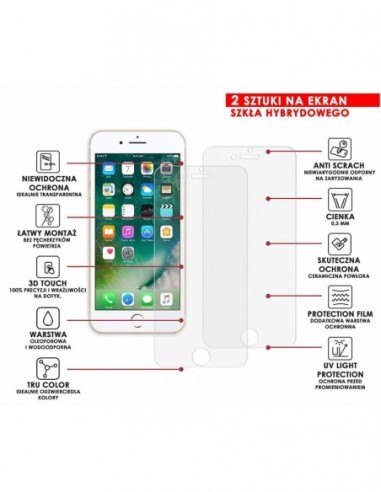 PANCERNE SZKŁO HYBRYDOWE IPHONE 8 I...