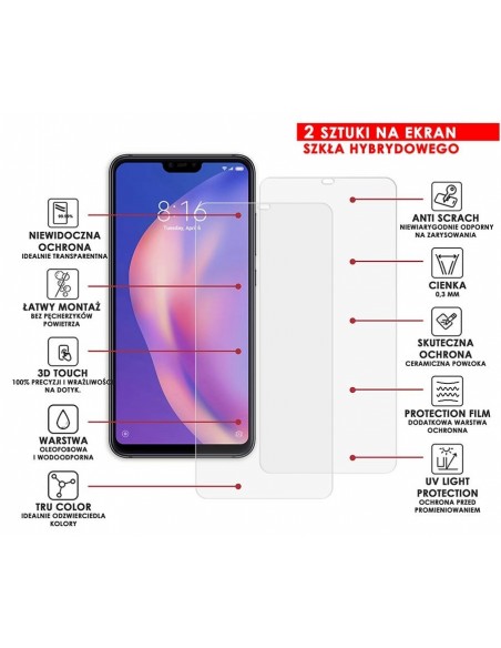 PANCERNE SZKŁO HYBRYDOWE XIAOMI MI 8 LITE I APARAT