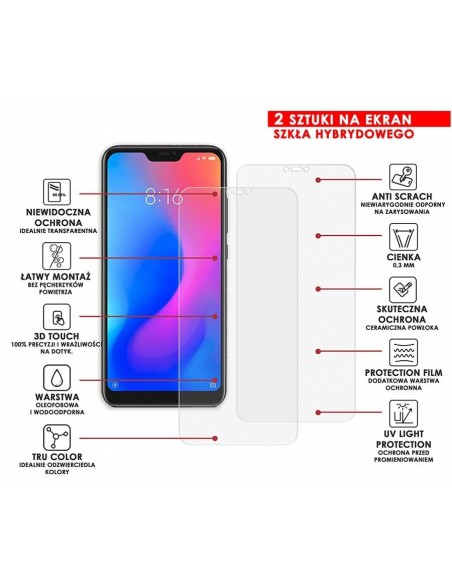 PANCERNE SZKŁO HYBRYDOWE XIAOMI REDMI 6 PRO I APARAT