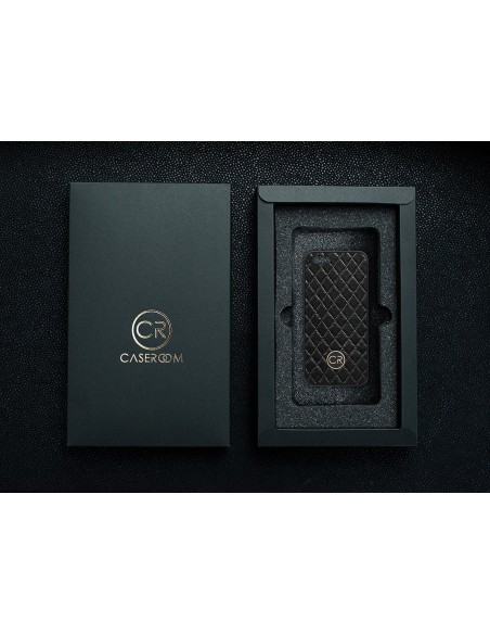 APPLE iPhone SE (2016) - skóra pikowana czarna