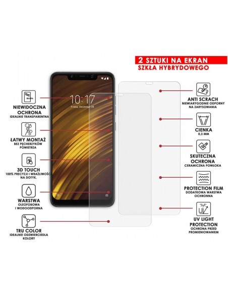 PANCERNE SZKŁO HYBRYDOWE XIAOMI POCOPHONE F1 I APARAT