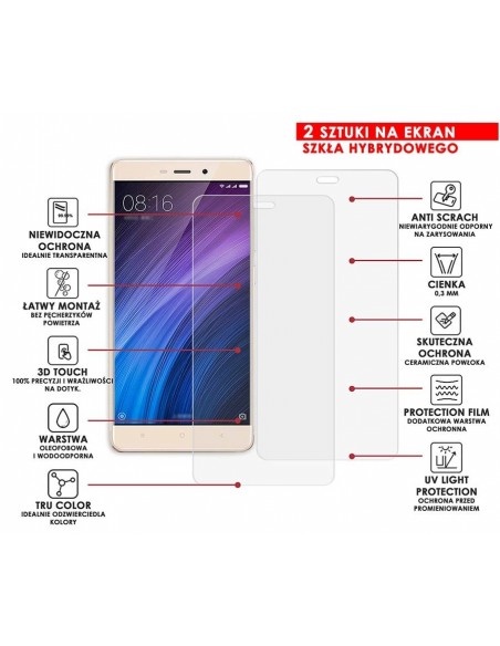 PANCERNE SZKŁO HYBRYDOWE XIAOMI REDMI 4 I APARAT