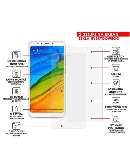 PANCERNE SZKŁO HYBRYDOWE XIAOMI REDMI 5 I APARAT