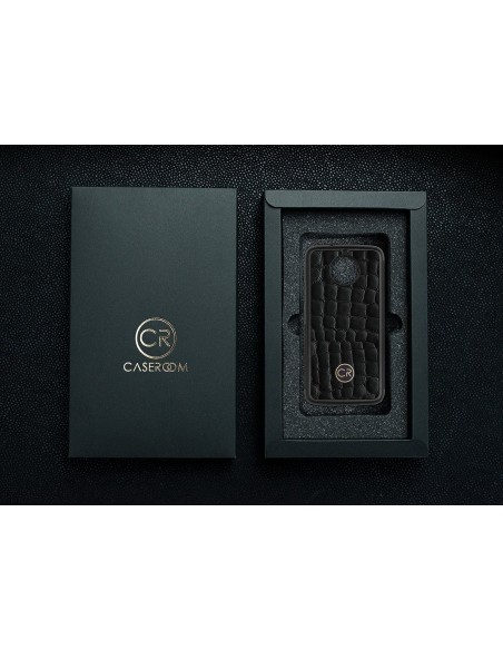 MOTOROLA G5S - skóra krokodyl czarna