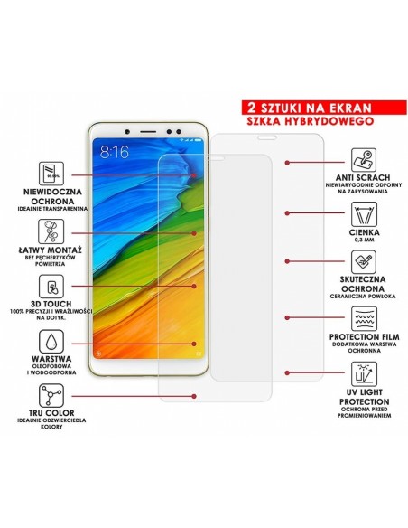 PANCERNE SZKŁO HYBRYDOWE XIAOMI REDMI NOTE 5 I APARAT