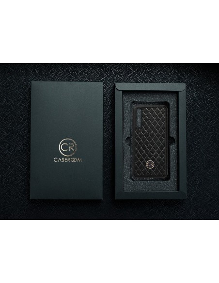 HUAWEI P20 PRO - skóra pikowana czarna