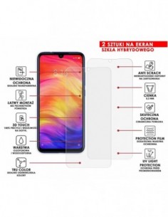 Caseroom.pl - PANCERNE SZKŁO HYBRYDOWE XIAOMI REDMI NOTE 7 + APARAT 2
