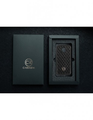 MOTOROLA G5S - skóra pikowana czarna