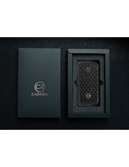 MOTOROLA G5S - skóra pikowana czarna