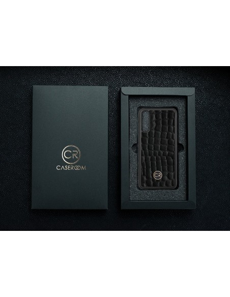 SAMSUNG GALAXY A70 - skóra krokodyl czarna